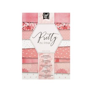 Blok A5 m. 8 designs Pretty in pink 200 gr. 32 s.  